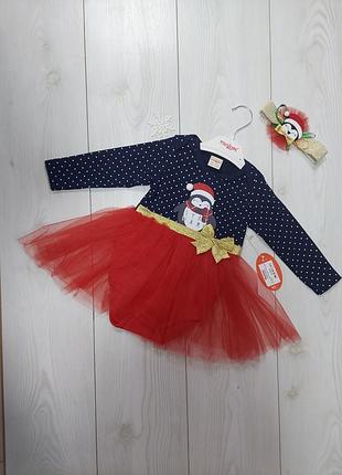 Новорічне нарядне тепле боді плаття