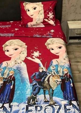 Постільна білизна холодне серце дитяче яскраве 150x215 см frozen fever2 фото