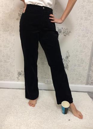 Женские прямые чёрные велюровые джинсы мас хлопок  98%, эластан 2%4 фото
