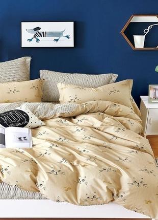 2 спальний комплект постільної білизни з люкс-сатину з компаньйоном s4611 фото