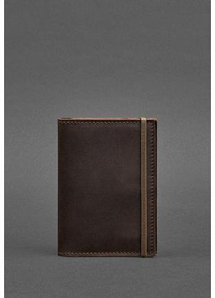 Кожаная обложка для паспорта 2.0 темно-коричневая crazy horse