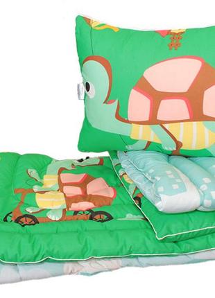 Детское одеяло и подушка - набор - черепашка 1.5-сп. + 1 подушка 50х701 фото
