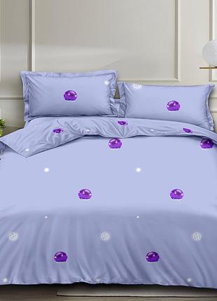 Новорічний комплект постільної білизни 1,5-спальний з компаньйоном новорічні іграшки r842