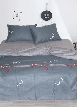 1,5-спальный комплект постельного белья люкс-сатин, высокое качество s4171 фото