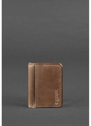 Кожаная обложка для id-паспорта и водительских прав 4.0 темно-коричневая