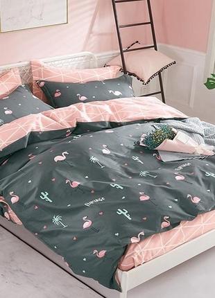 Комплект постельного белья двуспальный с  компаньоном r4174