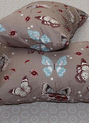 Семейный комплект постельного белья бабочки люкс сатин с компаньоном s3603 фото