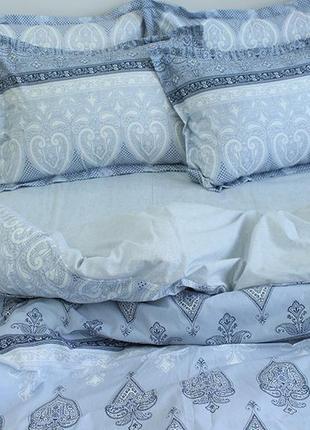 Комплект постільної білизни на односпальне ліжко з красивим візерунком із компаньйоном r-t92602 фото
