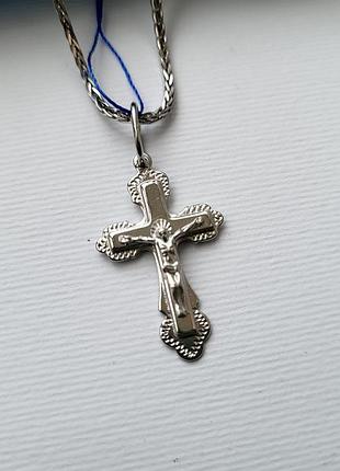 Крестик серебро 925 пробы 4