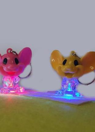 Брелок "мишка", брелок з led-підсвіткою2 фото