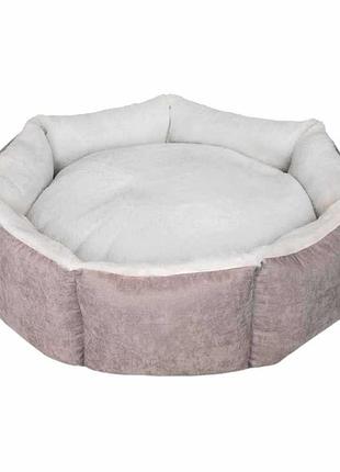 Лежак для собак і котів cupcake ,круглий (сірий) 98 см 35кг xl