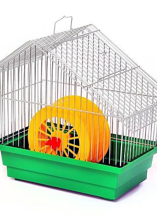 Клітка для хом'яків, малих гризунів  "хатинка" цинк 28*18*29 см