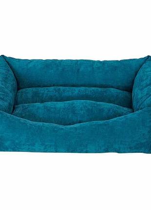 Диван для тварин cookie, прямокутний з бортиками (смарагд) 50*38*19 см s