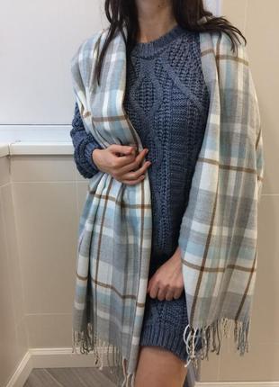 Свитер удлинённый с косами 5