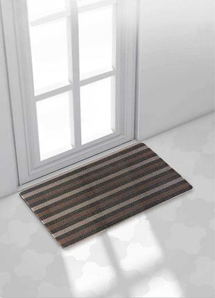 Дверной коврик с петлевой щетиной размером 45 x 75 для внутреннего и наружного входа - коричневая по