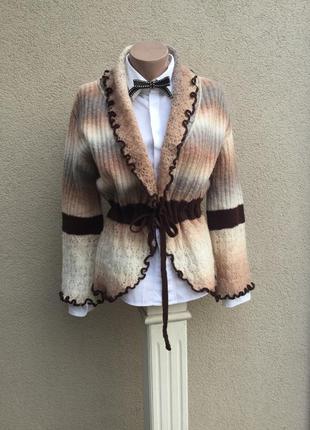 Ажурный,шерстяной кардиган,,nurum,