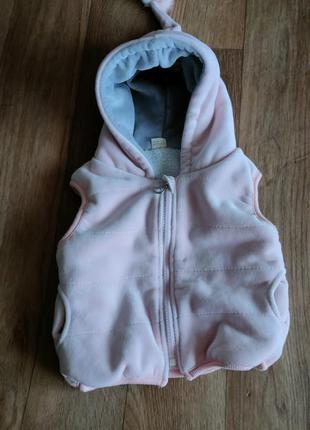 Жилетка безрукавка на дівчинку тепла стильна велюр