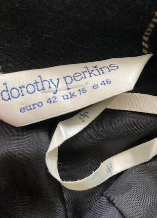 Dorothy perkins 42/16рр 48рр теплая шерсть черная в клетку юбка трапеция на подкладке8 фото