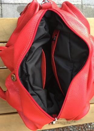 Червона шкіряна сумка, кольори в асортименті4 фото