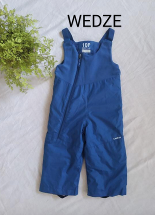 Теплый мембранный лыжный полукомбинезон на флисе бренда wedze u9 2 eur 92