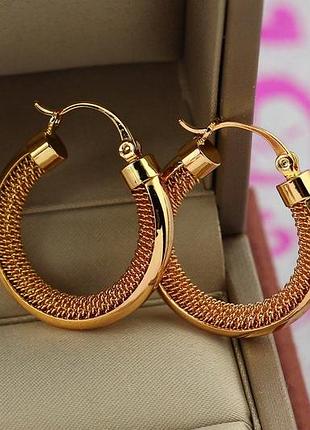 Серьги xuping jewelry цыганочка 2.8 см  золотистые