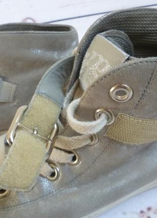 Ботинки кеды кожа серые paul green5 фото