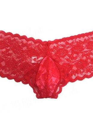 Трусы мужские боксеры кружевные красные, мужские трусы кружевные