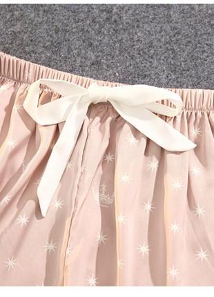 Шовкова піжама жіноча з кружевом. піжама жіноча сатинова з коротким рукавом і шортами, розмір l (рожева)5 фото