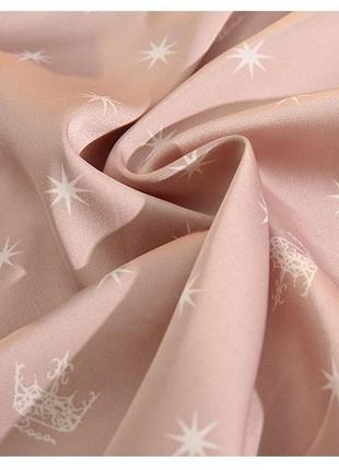 Шовкова піжама жіноча з кружевом. піжама жіноча сатинова з коротким рукавом і шортами, розмір l (рожева)4 фото