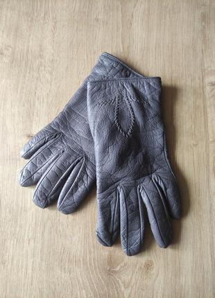 Стильные женские кожаные перчатки , германия. размер l (8).