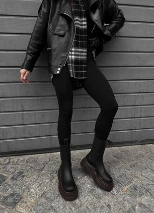 Жіночі черевики bottega veneta black brown