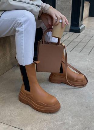 Женские ботинки bottega veneta brown