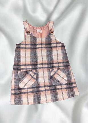 Детский сарафан/платье в клетку