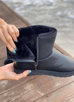 Кожаные угги уги ботинки дутики зимние на змейке и без змейки ugg6 фото