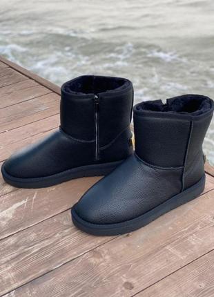 Кожаные угги уги ботинки дутики зимние на змейке и без змейки ugg9 фото