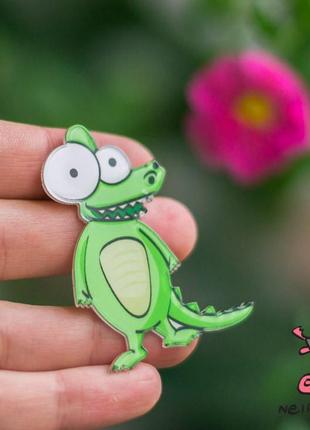Брошь "крокодил"
