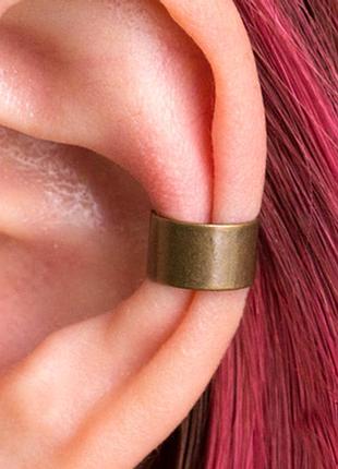 Кафф "зажим". бронза