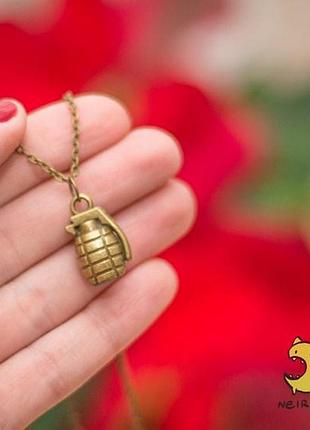 Кулон "граната большая". цвет бронза