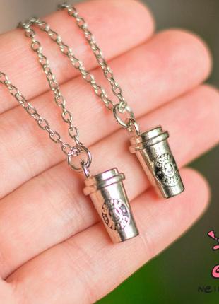 Кулон парний для двох "coffee". ціна за 1 пару