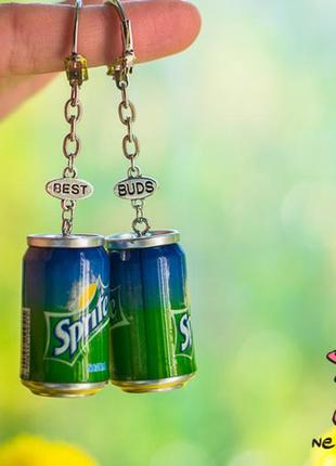 Брелоки для двох друзів "best friends нирки золото. sprite". ціна за 1 комплект1 фото