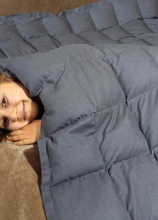 Двуспальное утяжеленное одеяло. 170х210см, 9кг, с гречневой лузгой (шелухой).2 фото