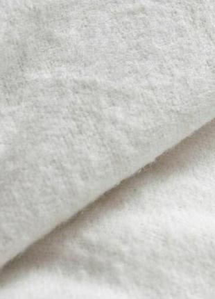 Наволочка для подушки теплая мягкая зимняя фланель  50х70 см белого цвета2 фото