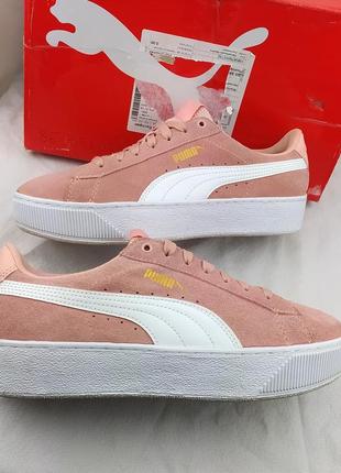 Замшеві кросівки кеди puma vikky platform ribbon v2 suede basket оригінал пума