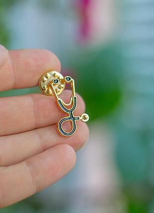 Брошка, типса "ліхтароскоп". колір золото