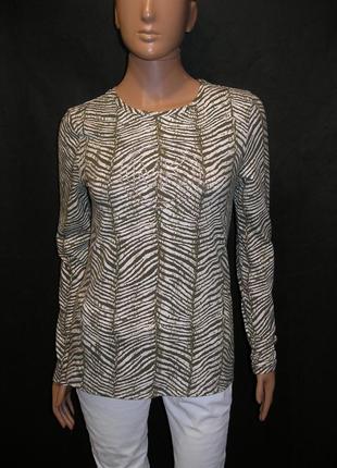 Лонгслив michael kors лого на груди футболка с длинным рукавом размер s