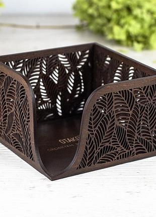 Деревянная салфетница leaf палисандр