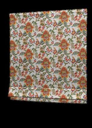 Декоративная ткань лонета для штор покрывал испания цветы красные 280 см4 фото