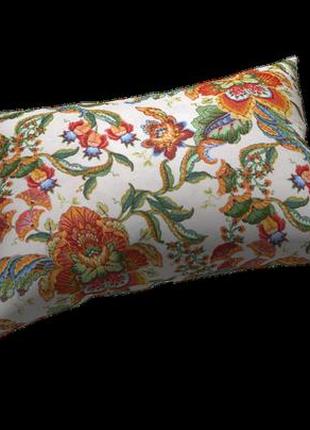 Декоративная ткань лонета для штор покрывал испания цветы красные 280 см3 фото