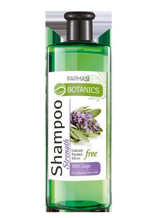 Шампунь с экстрактом шалфея farmasi botanics 500мл