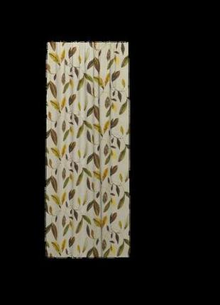 Декоративная ткань для портьер римских штор  покрывал подушек испания разноцветные листья на бежевом фоне3 фото